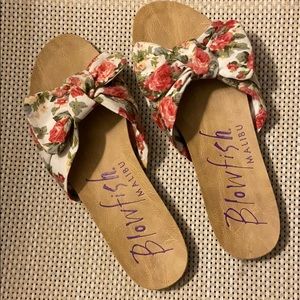 Floral Bow-Tie Sandals